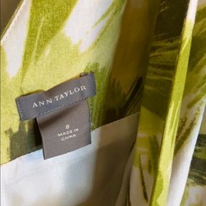 Palm Print Fit and Flare Dress